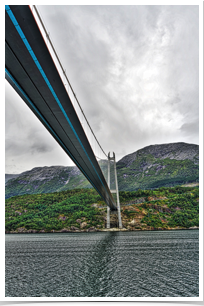 Hardevanger bridge.  The only road in to this area.